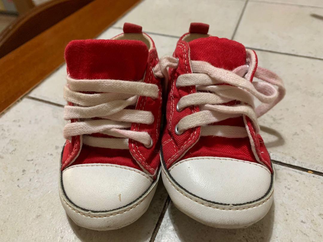 Red Baby Converse Soft Shoes, Babies 