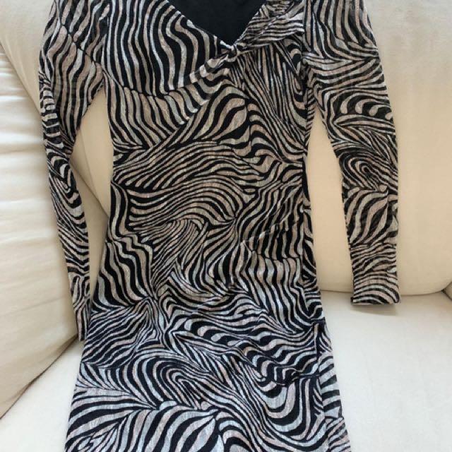 reiss leopard print dress