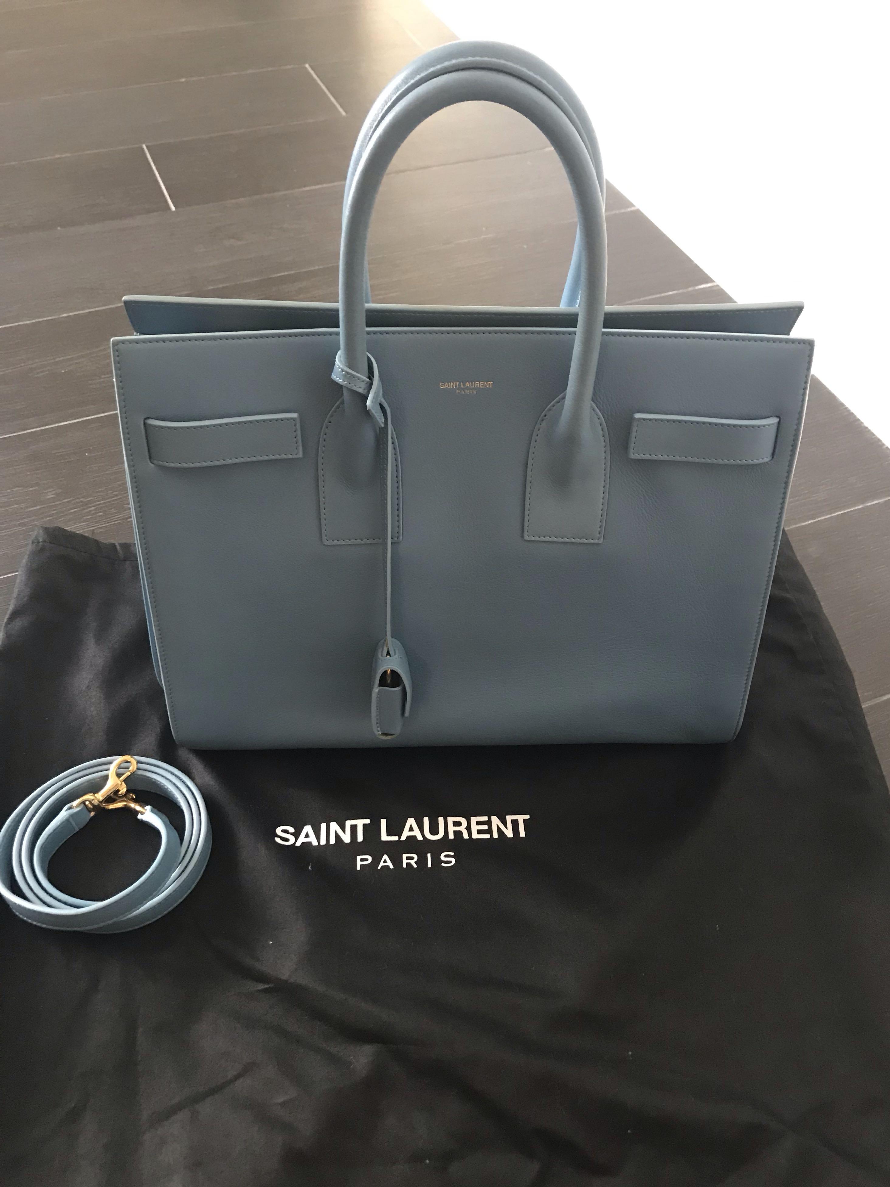 beautiful lavender blue saint laurent sac de jour mini. #bagporn