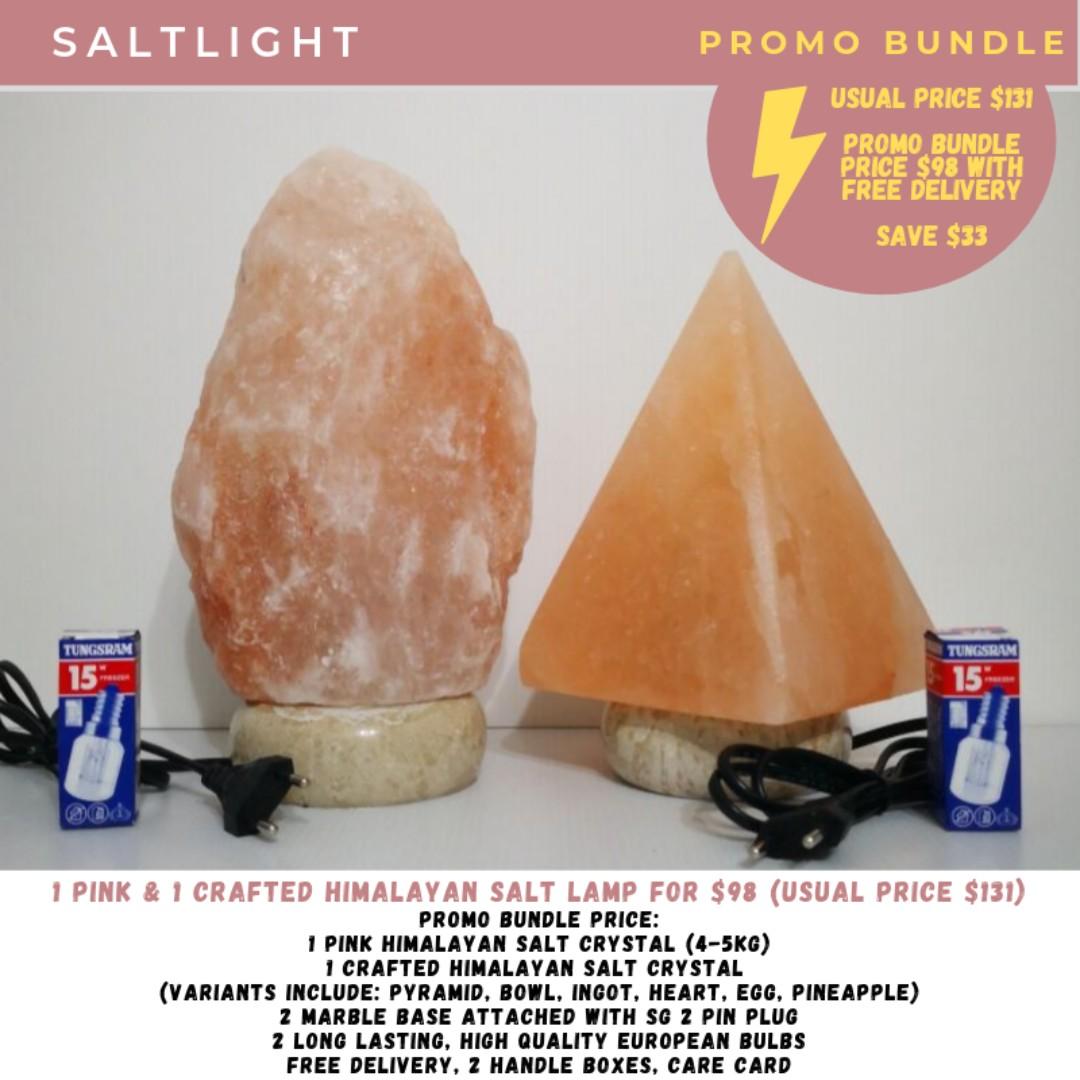 Saltlight 1 Crafted 1 Natural Himalayan Salt Lamp Delivery Furniture Home Decor Others On Carousell