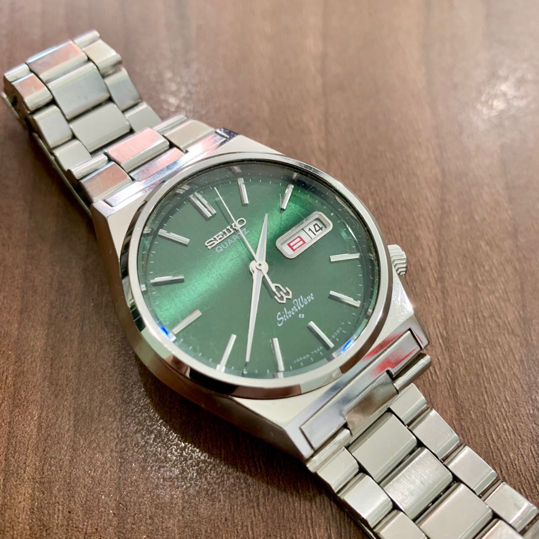 Seiko Silver Wave 7546-8340 Green Dial Men Watch, Men's Fashion, Watches &  Accessories, Watches on Carousell