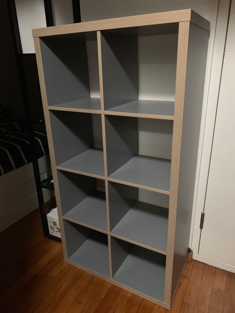 Shelves Ikea Kallax grey wood effect, Furniture & Home Living