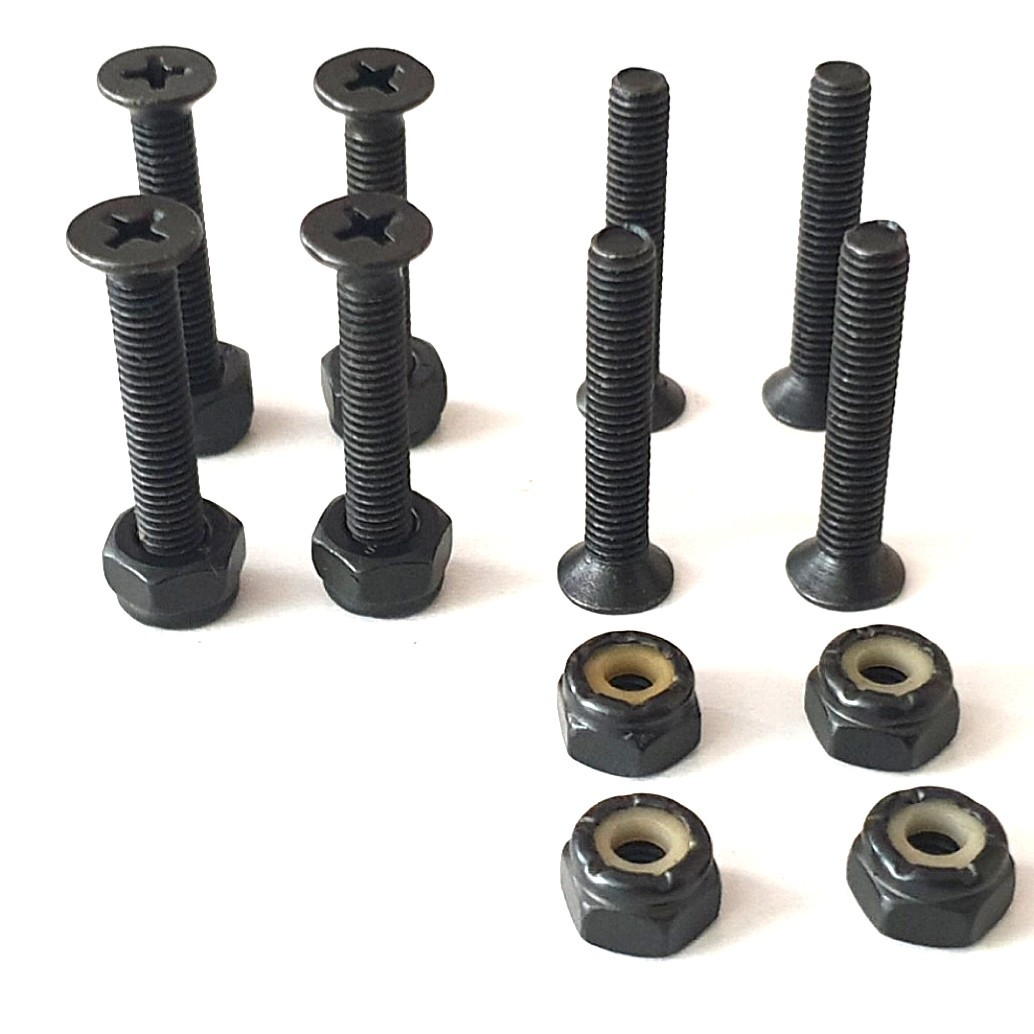 Black 30mm Bolts & Nuts Skateboard Hardware, Sports Equipment, Bicycles