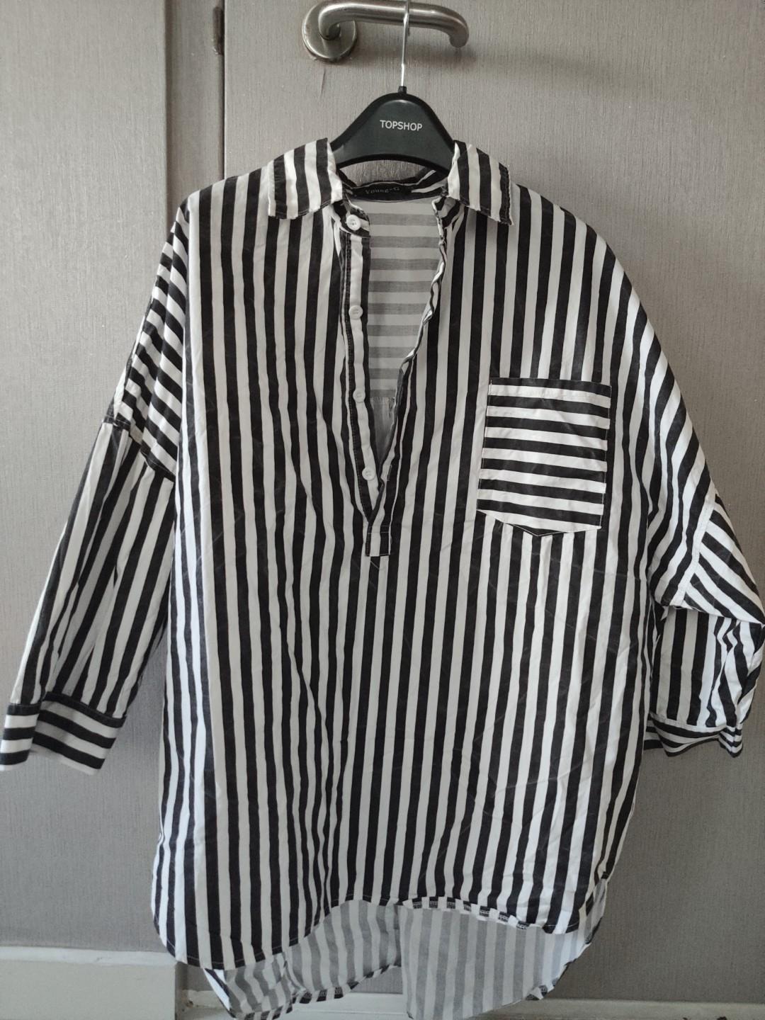 Mens Striped Shirt Oversized Korean Style Men S Fashion Clothes
