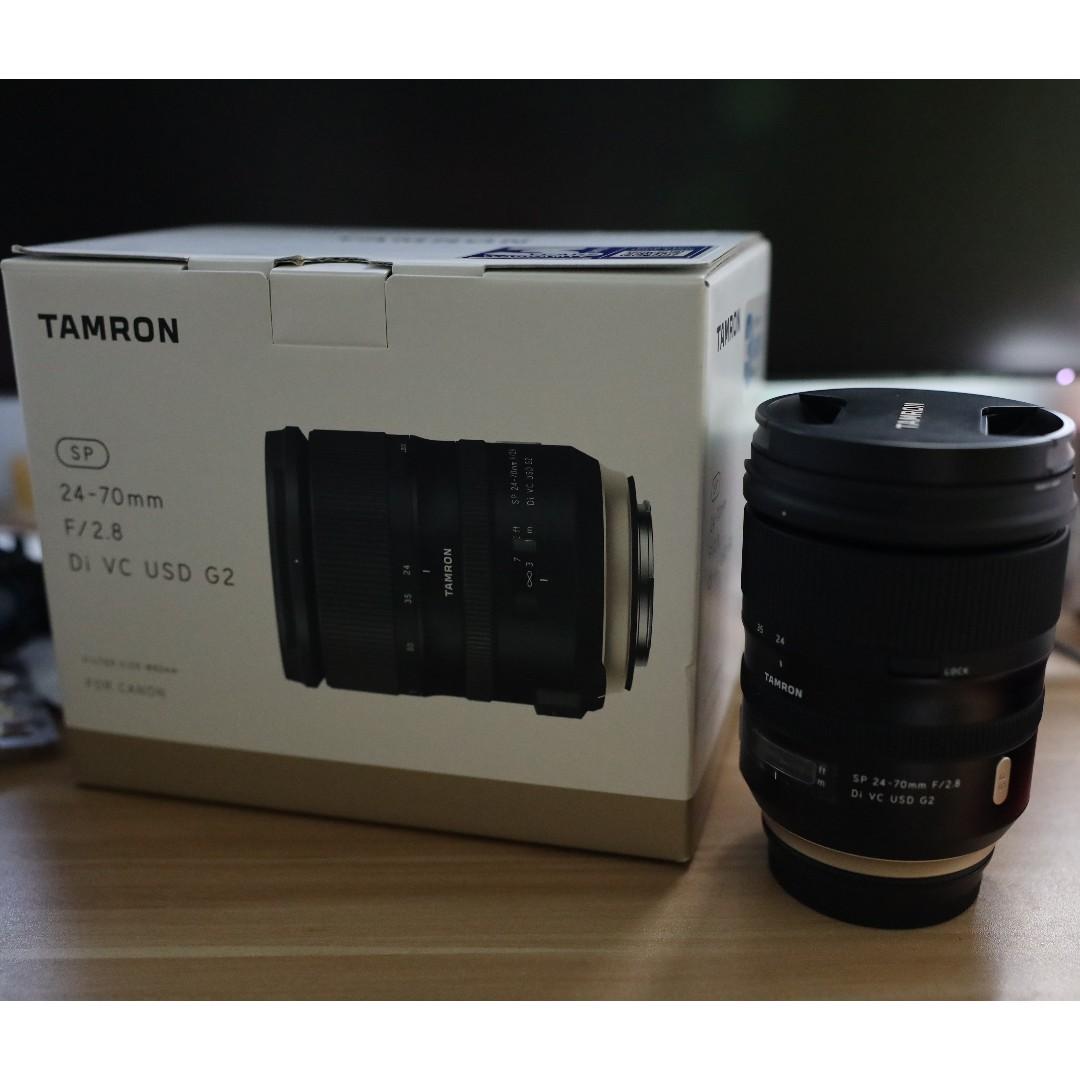 Tamron Sp 24 70mm F 2 8 Di Vc Usd G2 Canon Ef Mount Photography Lenses On Carousell