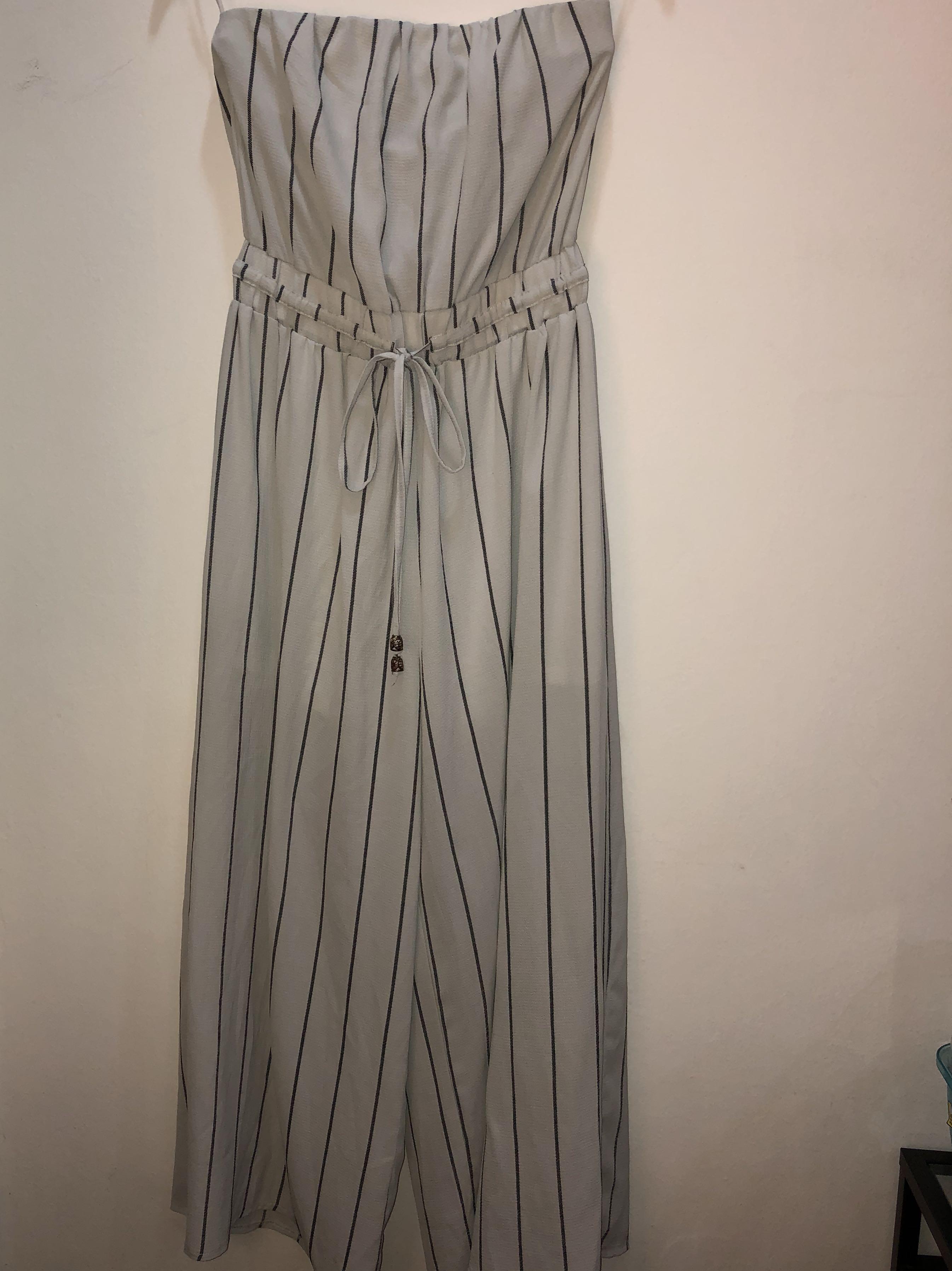Valley girl striped jumpsuit clearance