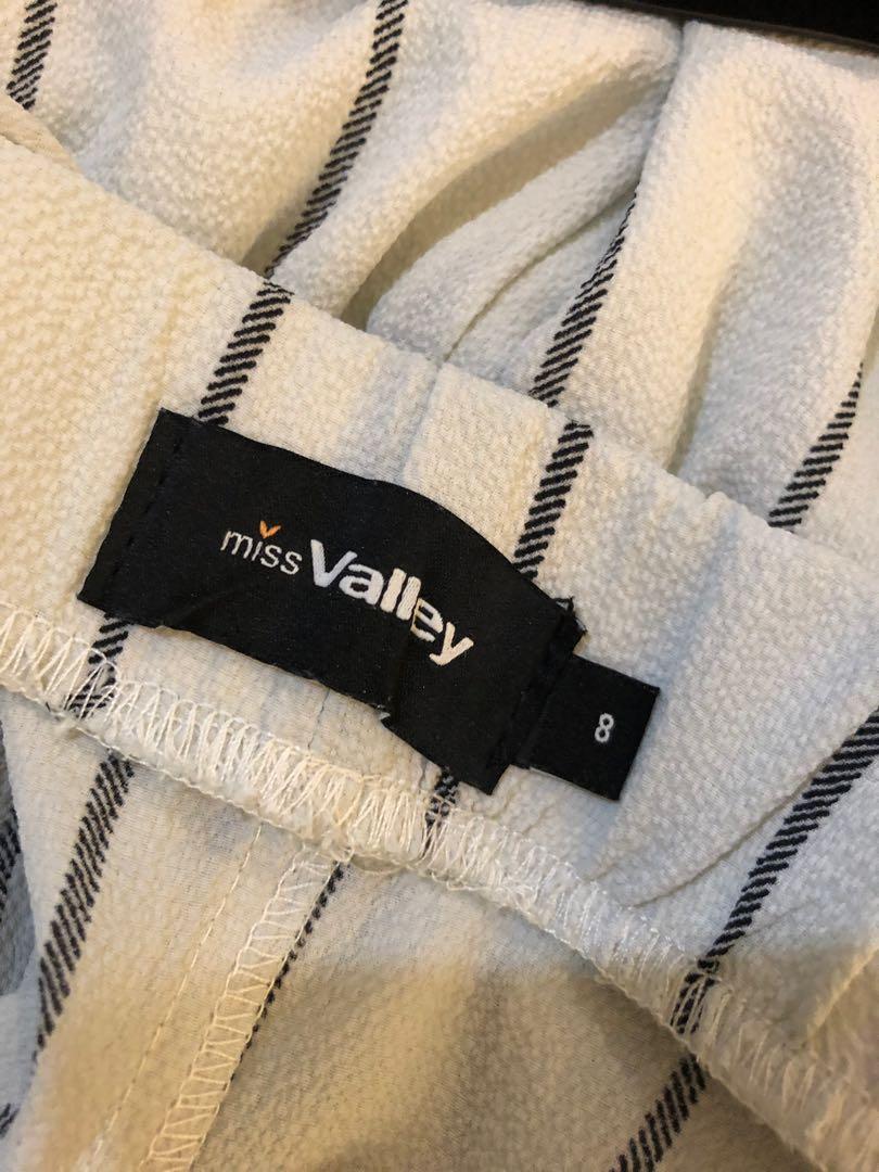 valley girl striped jumpsuit