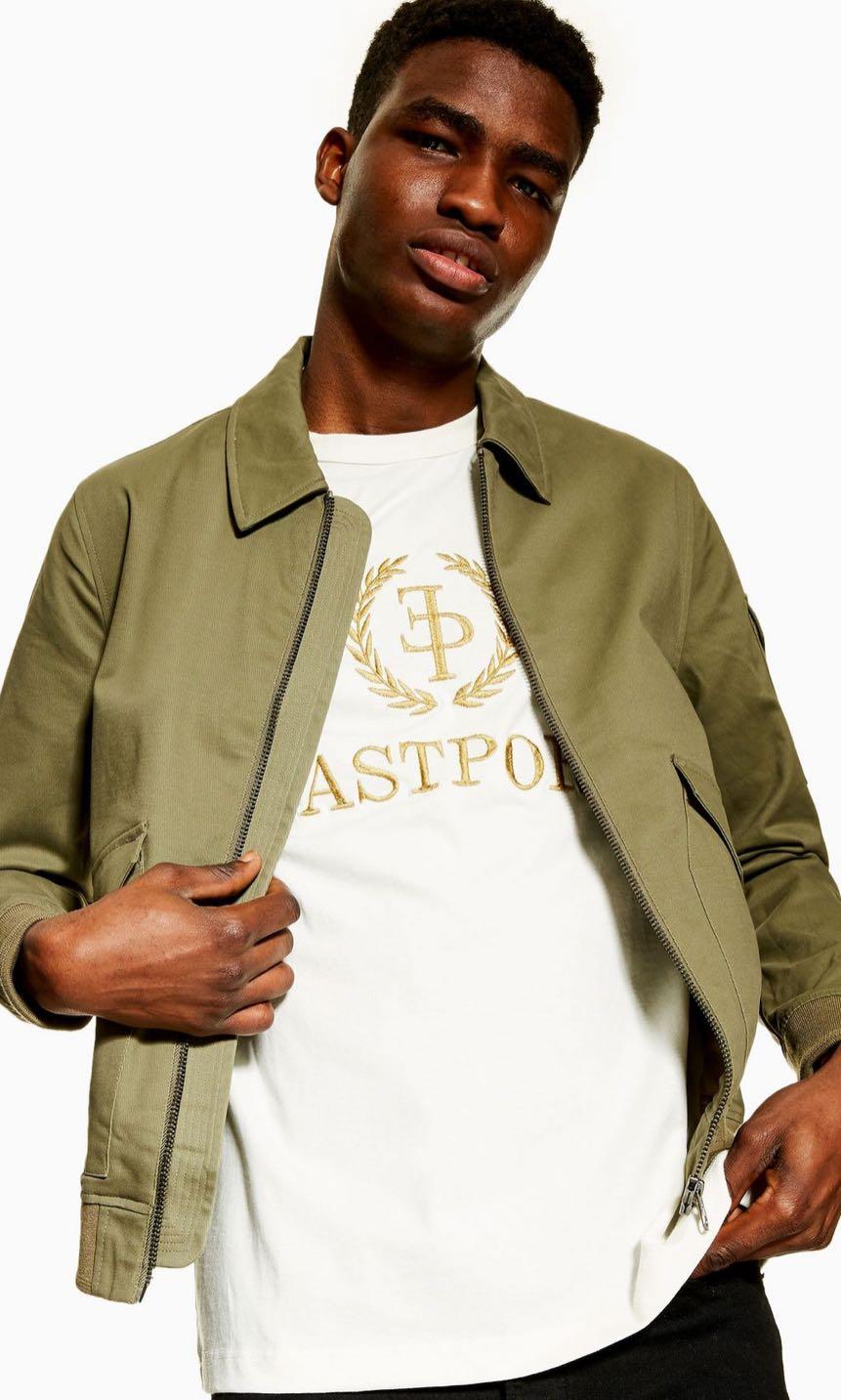 Topman khaki sales bomber jacket
