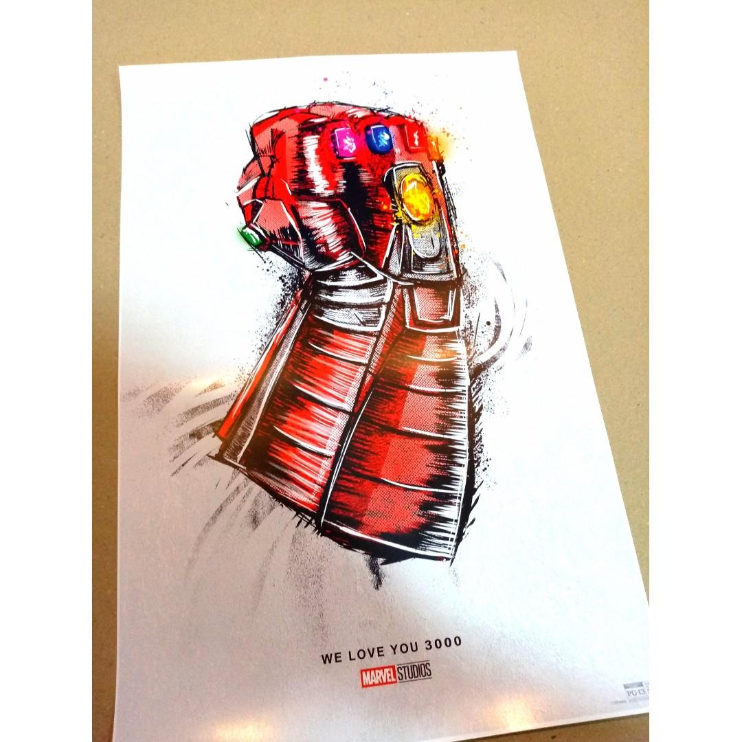 We Love You 3000 Avengers Endgame Movie Poster Glossy Paper Marvel 33cm X 50cm Toys Games Toys On Carousell