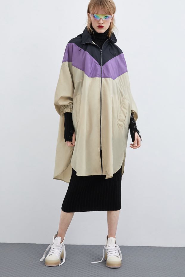 zara colour block jacket