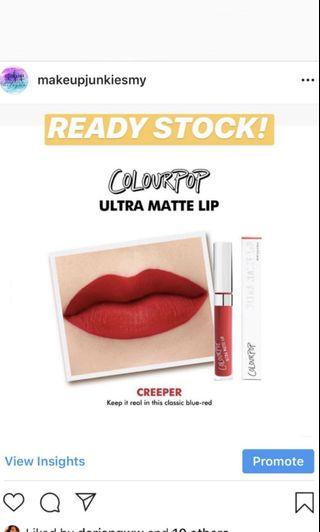 Colourpop “Creeper” Liquid Lipstick