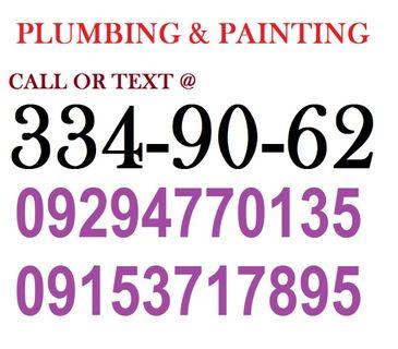 Free estimate plumbing tubero declogging painting