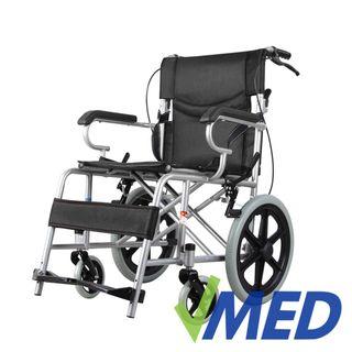 VMED Heavy Duty Lightweight Travel Wheelchair BLACK
