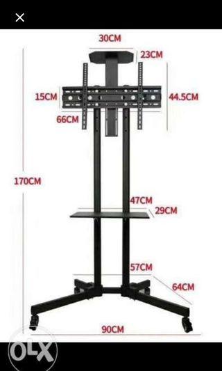 movable floor tv stand mount led lcd bracket fit for 26-55inch