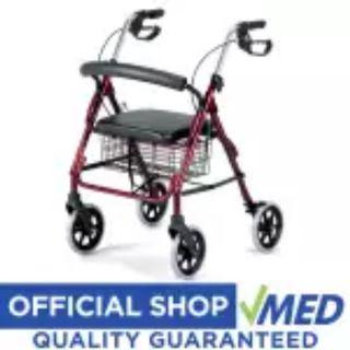VMED Premium Adjustable Rollator Adult Walker w/ Chair and Wheels (Taiwan)