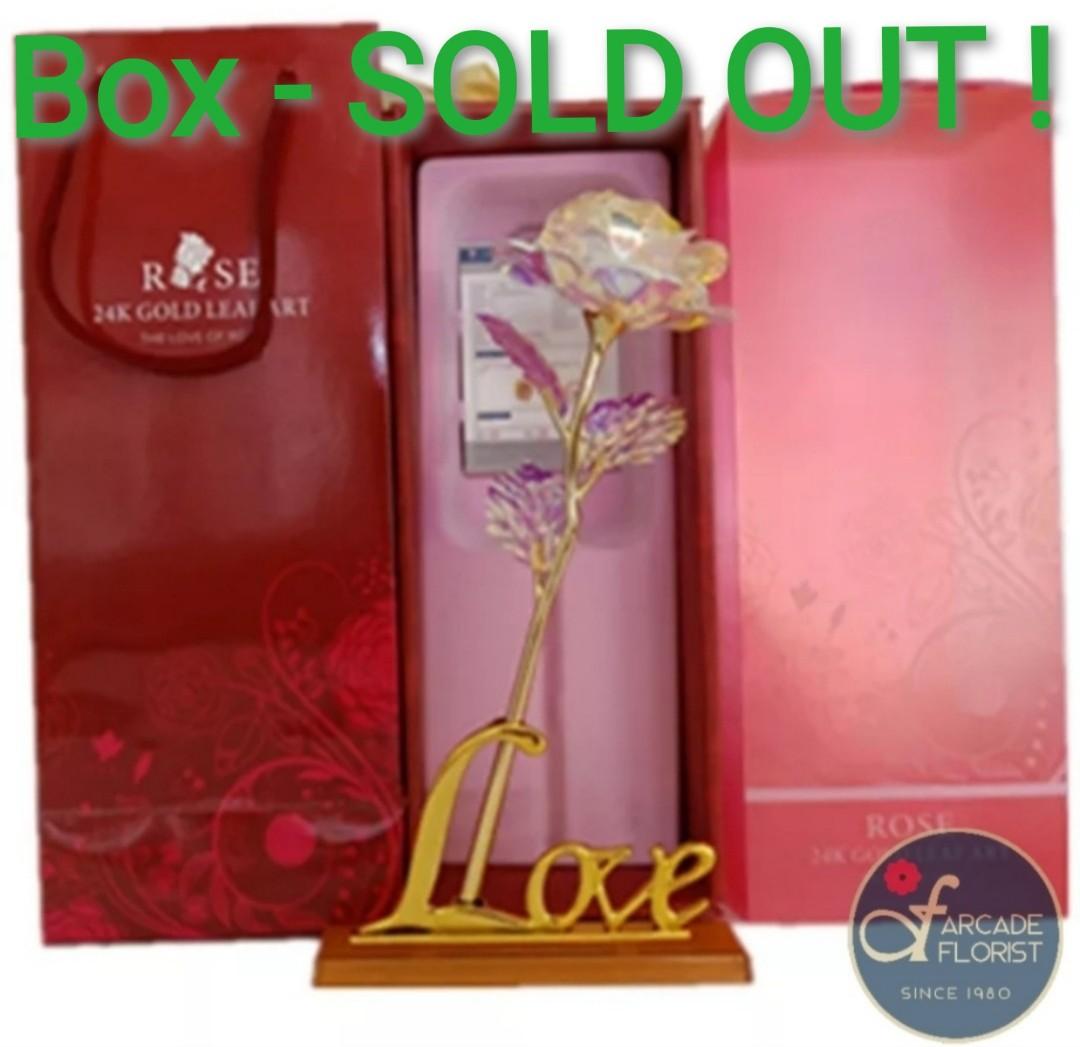 1 Stalk 24k Gold Foil Plated Everlasting Crystal Galaxy Rose