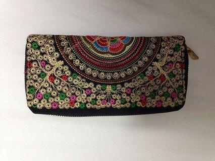 Embroidered wallet