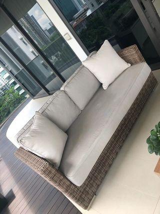 Beautiful outdoor sofa Teak and Mahogany Tobago 2,5 seaters