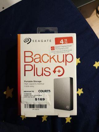 Seagate Backup Plus 4TB with Bill and Warranty