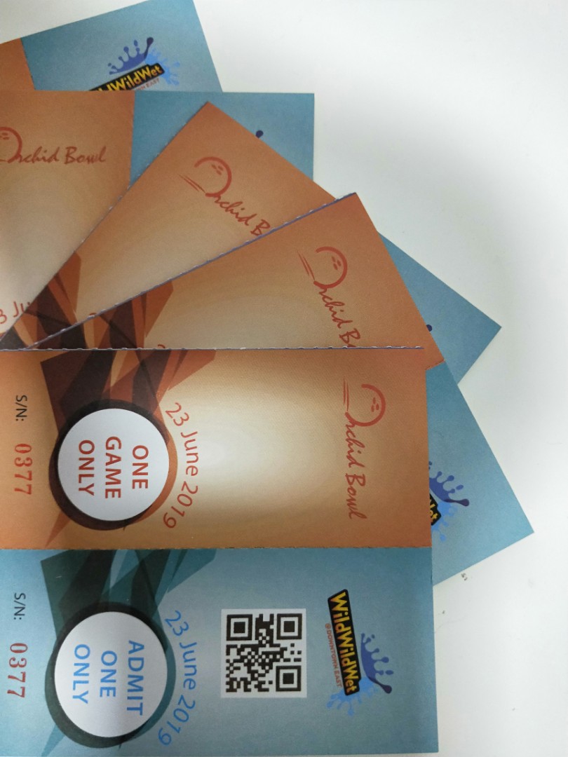 5 Peak Non Peak Tickets For Wild Wild Wet Bowling Tickets To Let