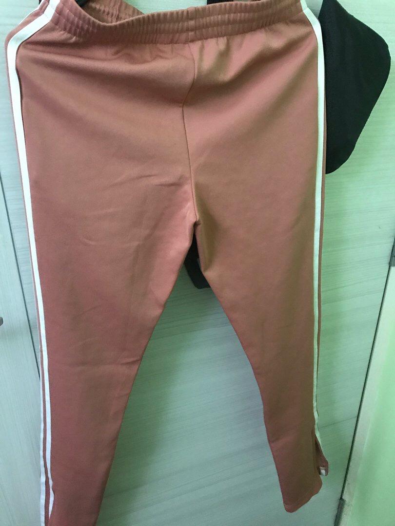 dust pink adidas track pants