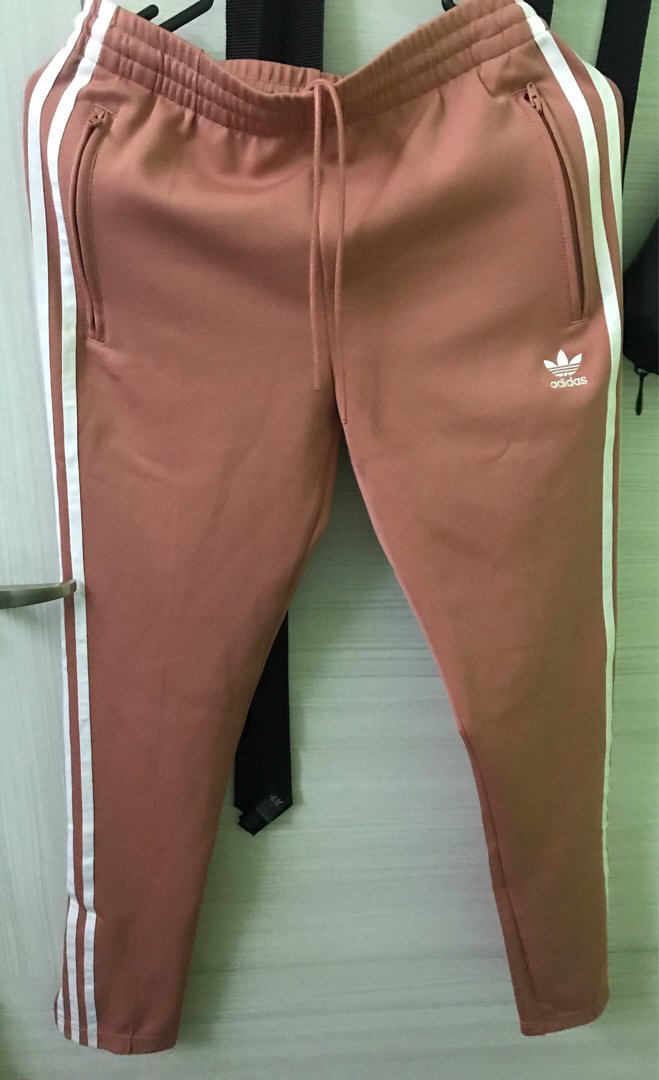 dust pink adidas track pants