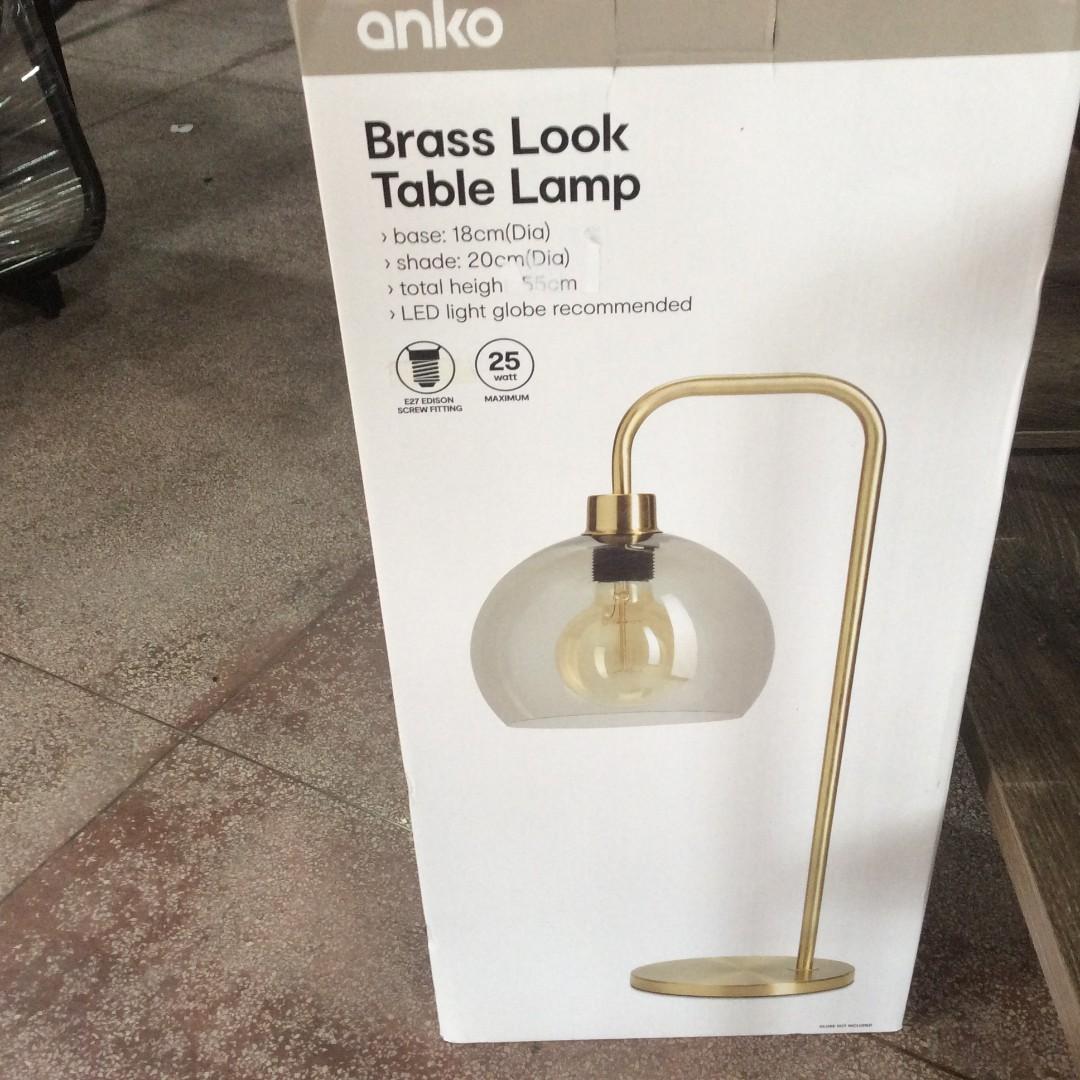 Kmart brass sale look table lamp