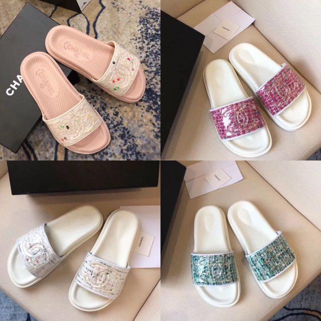 chanel slides shoes