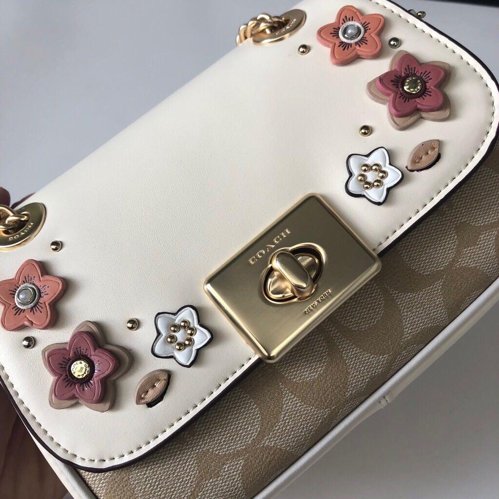 Floral Applique Cassidy Crossbody In Signature Canvas Coach Mini 