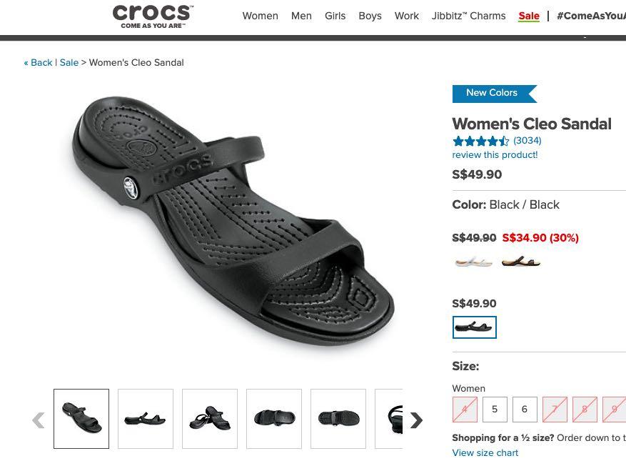 cleo crocs size 8