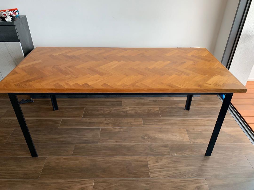 Dining Table Herringbone Furniture Tables Chairs On Carousell