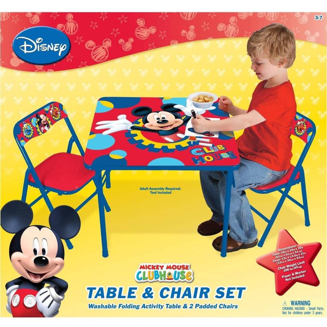 mickey mouse activity table and chair set