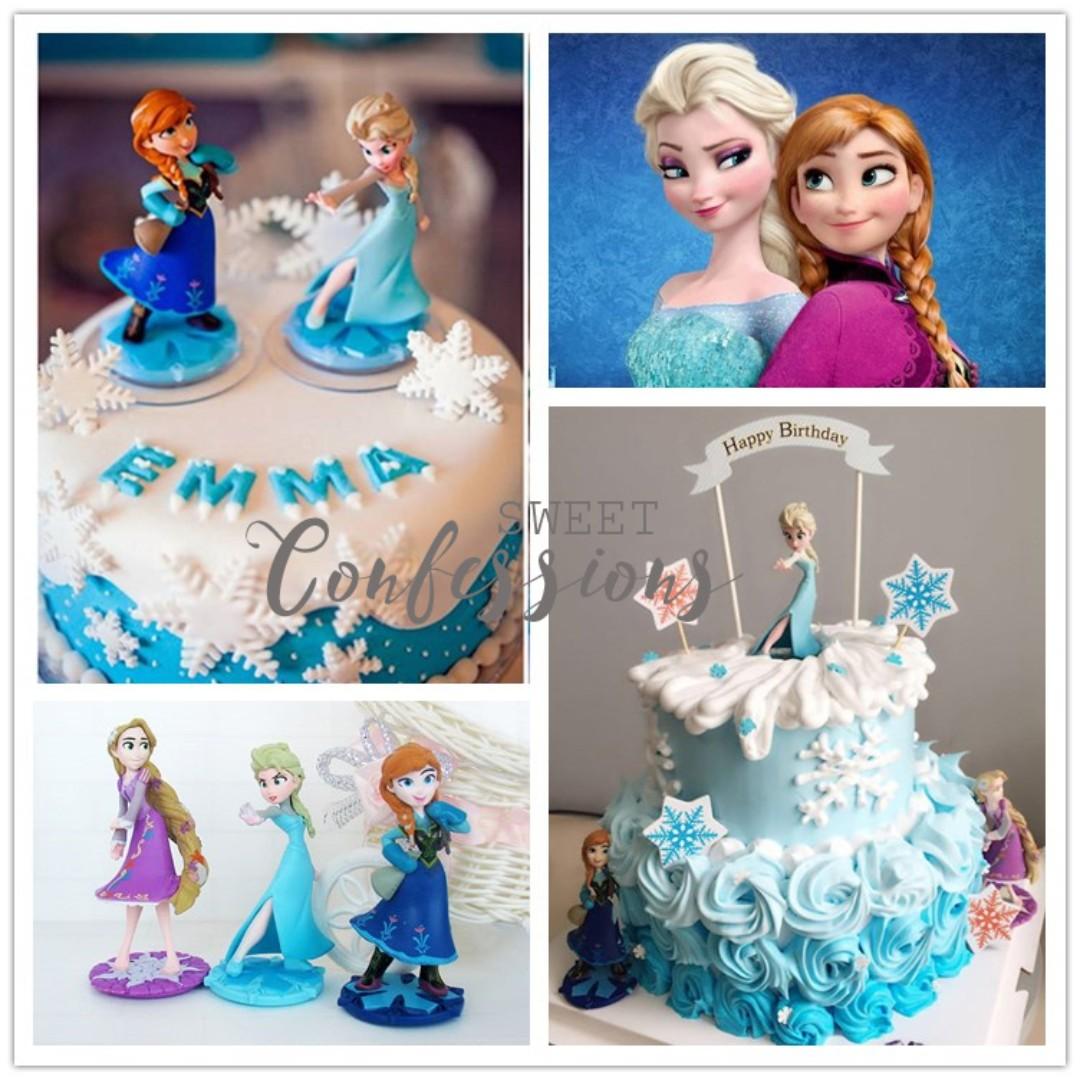 Elsa Anna Frozen Figurines Set Of 3 For Cake Decorating Topper