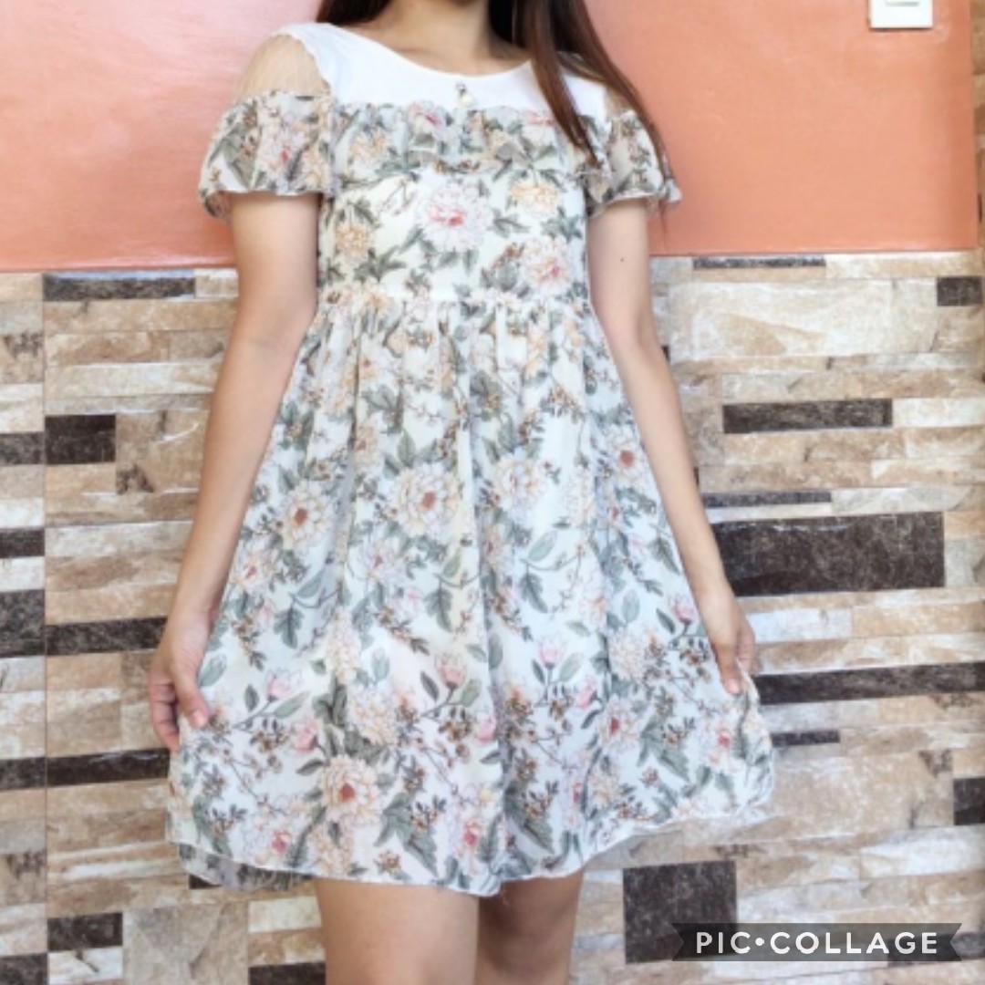 floral chiffon dress