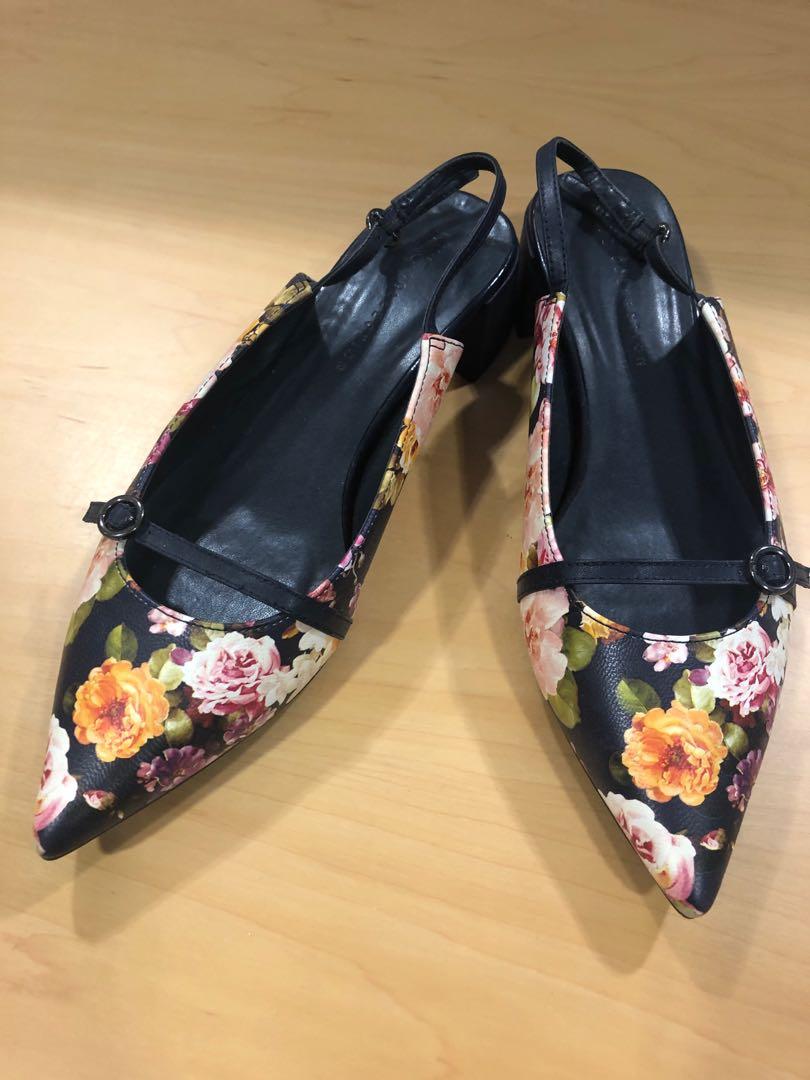 floral strappy heels