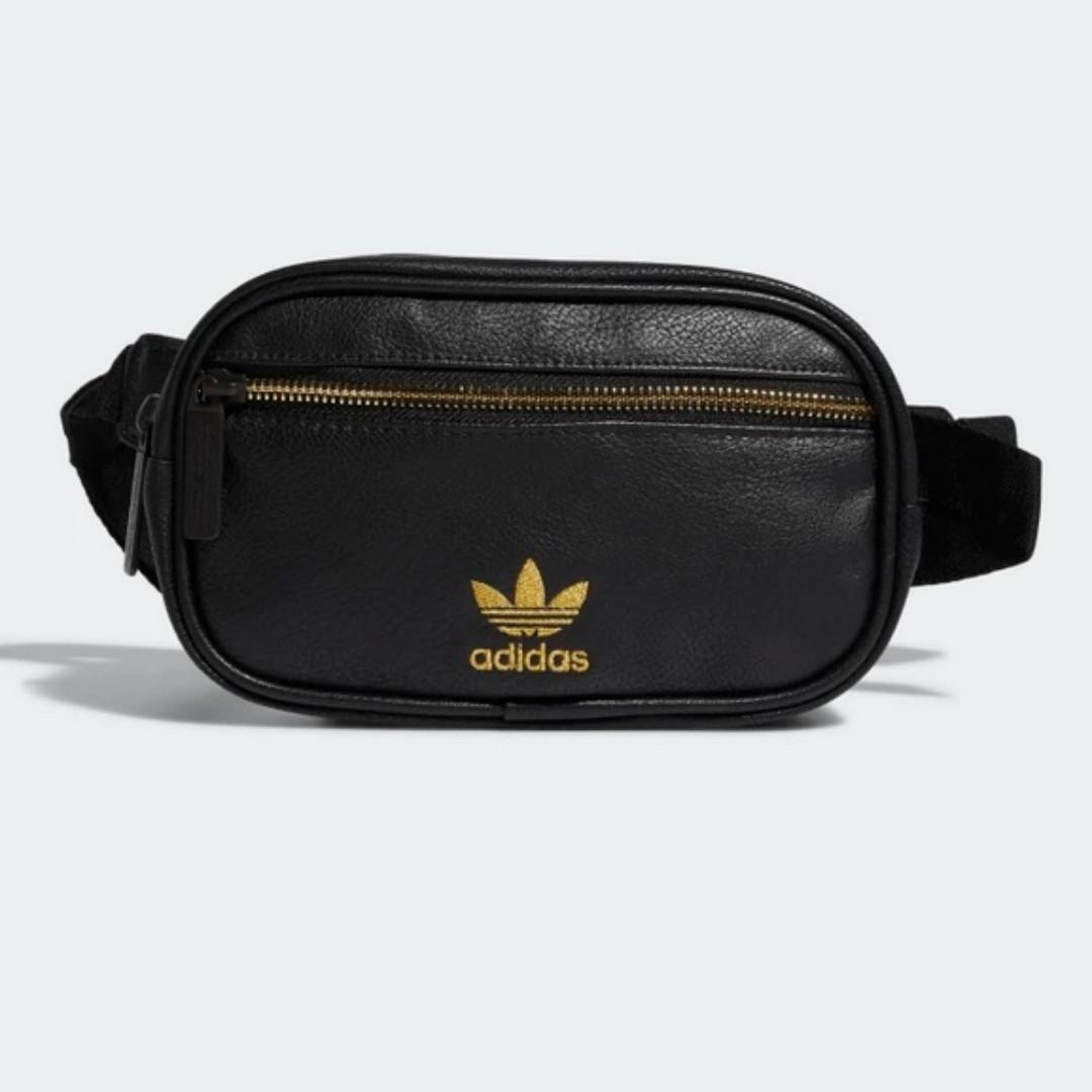 gold leather fanny pack
