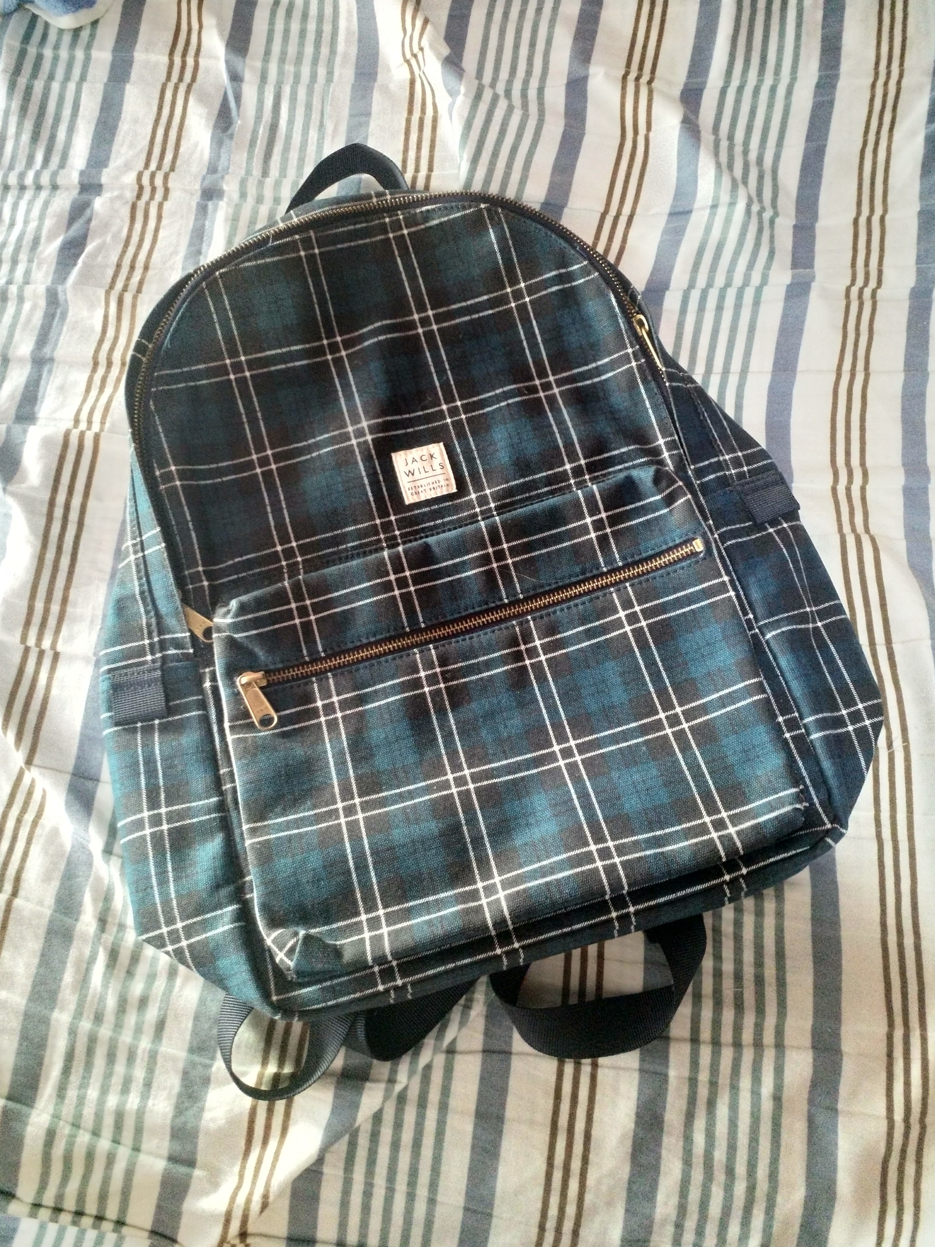Jack wills new arrivals checked backpack