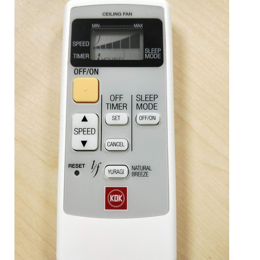 KDK Z60WS k15Y6 ceiling fan remote control, Furniture & Home Living