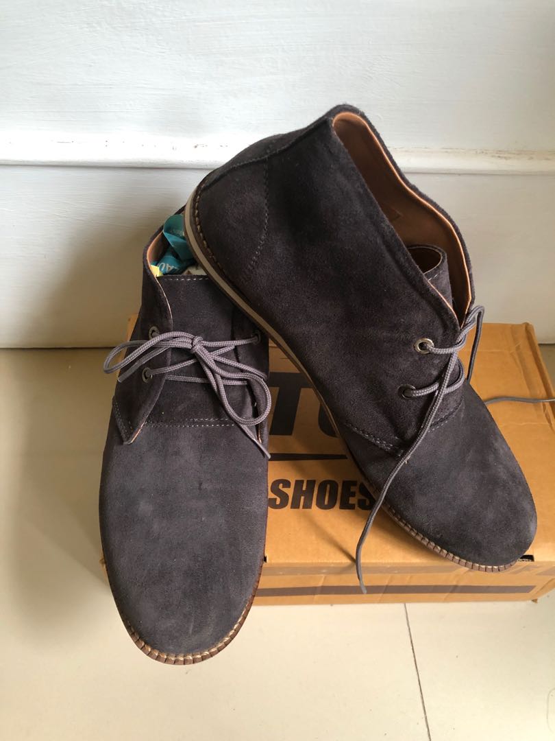 Men Shoes Tuf Sepatu Boots Formal Cowok Pria Brand New Size 41 Abu Tua Bahan Suede Fesyen Pria Sepatu Sepatu Boot Di Carousell