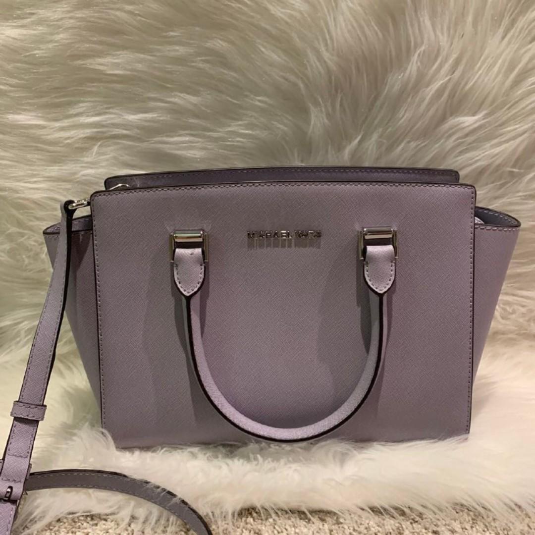 Michael Kors Selma medium satchel, Luxury, Bags & Wallets on Carousell