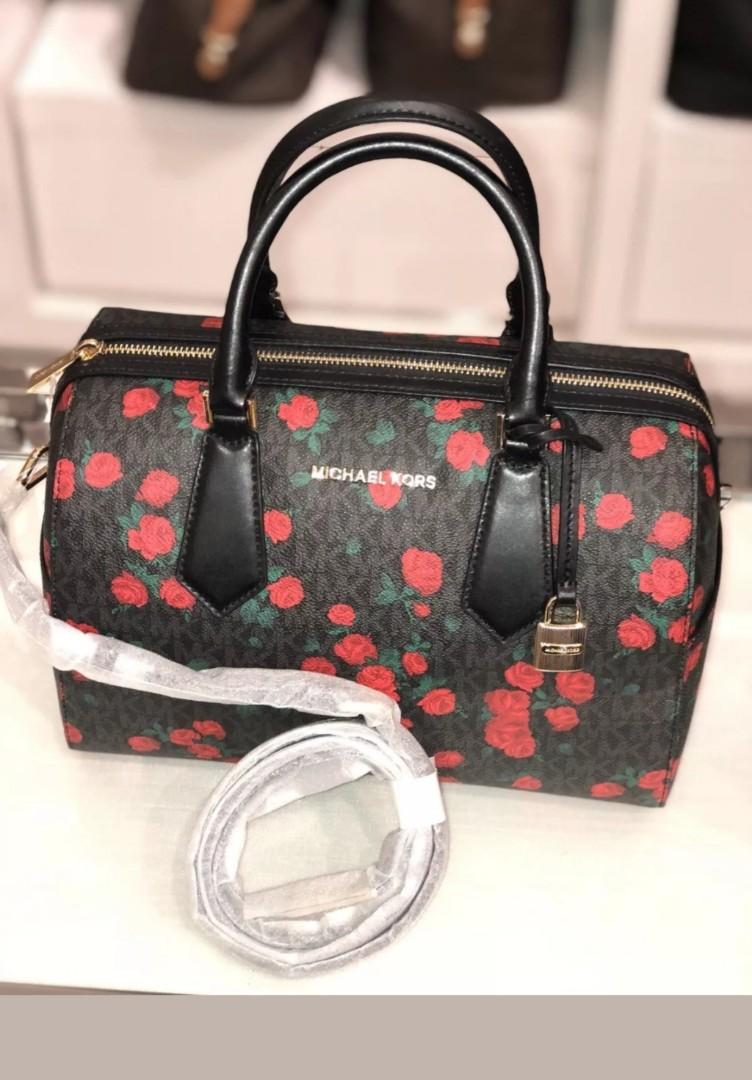 Michael kors sales black floral bag