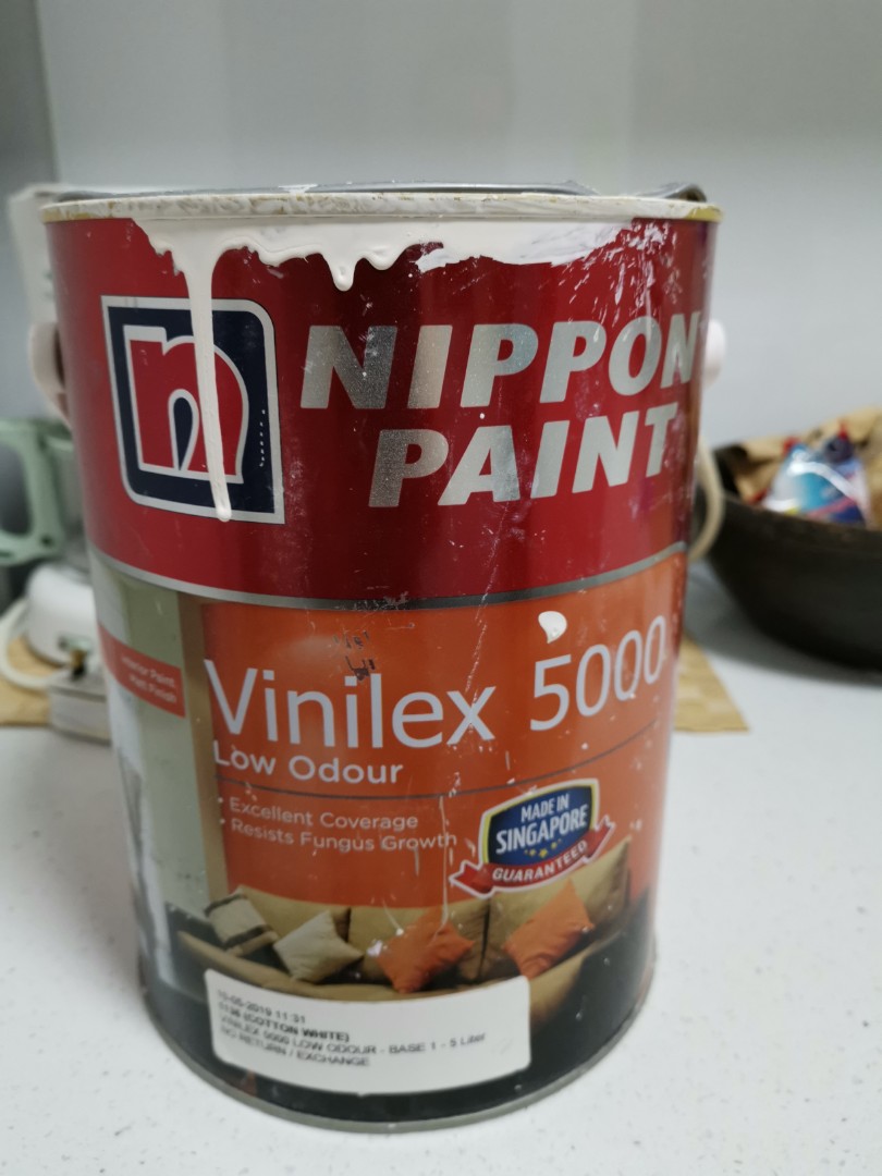 Nippon Paint 1136 cotton White low odour, Furniture & Home Living