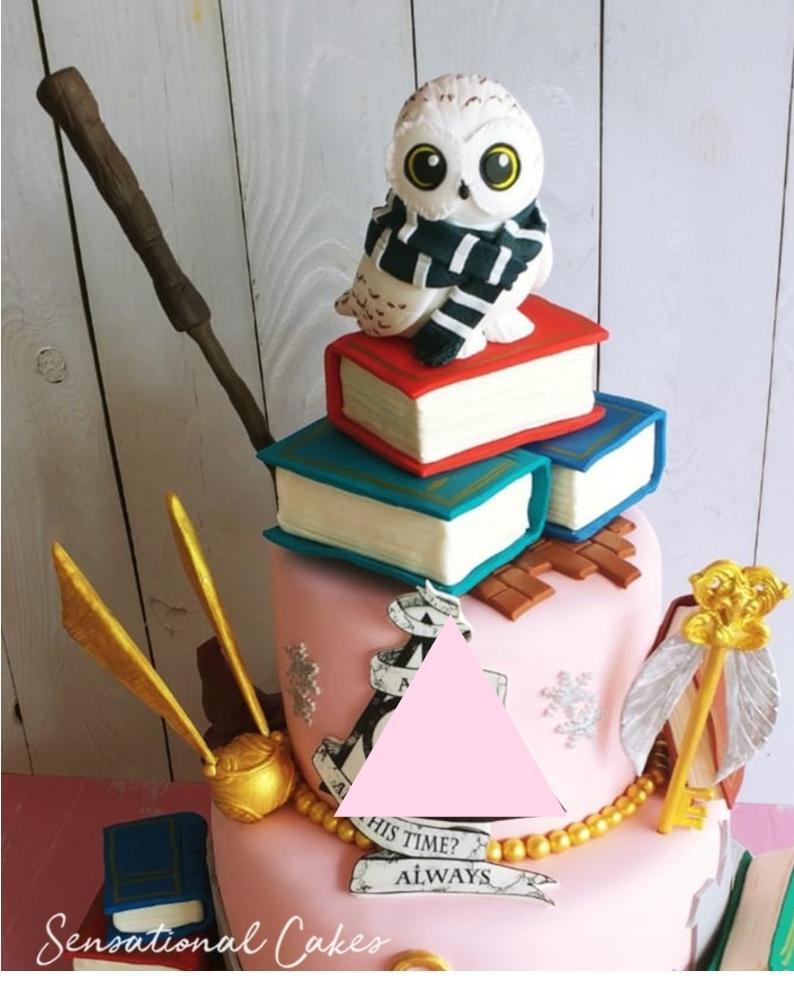 Owl Harry Potter Theme Books Pink Design Girl Birthday Customized Cake Singaporecake Wizardcake Magiccake Food Drinks Baked Goods On Carousell