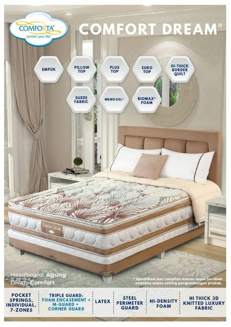 Promo Serba 0 Kredit Mattres Set Comforta Comfort Dream