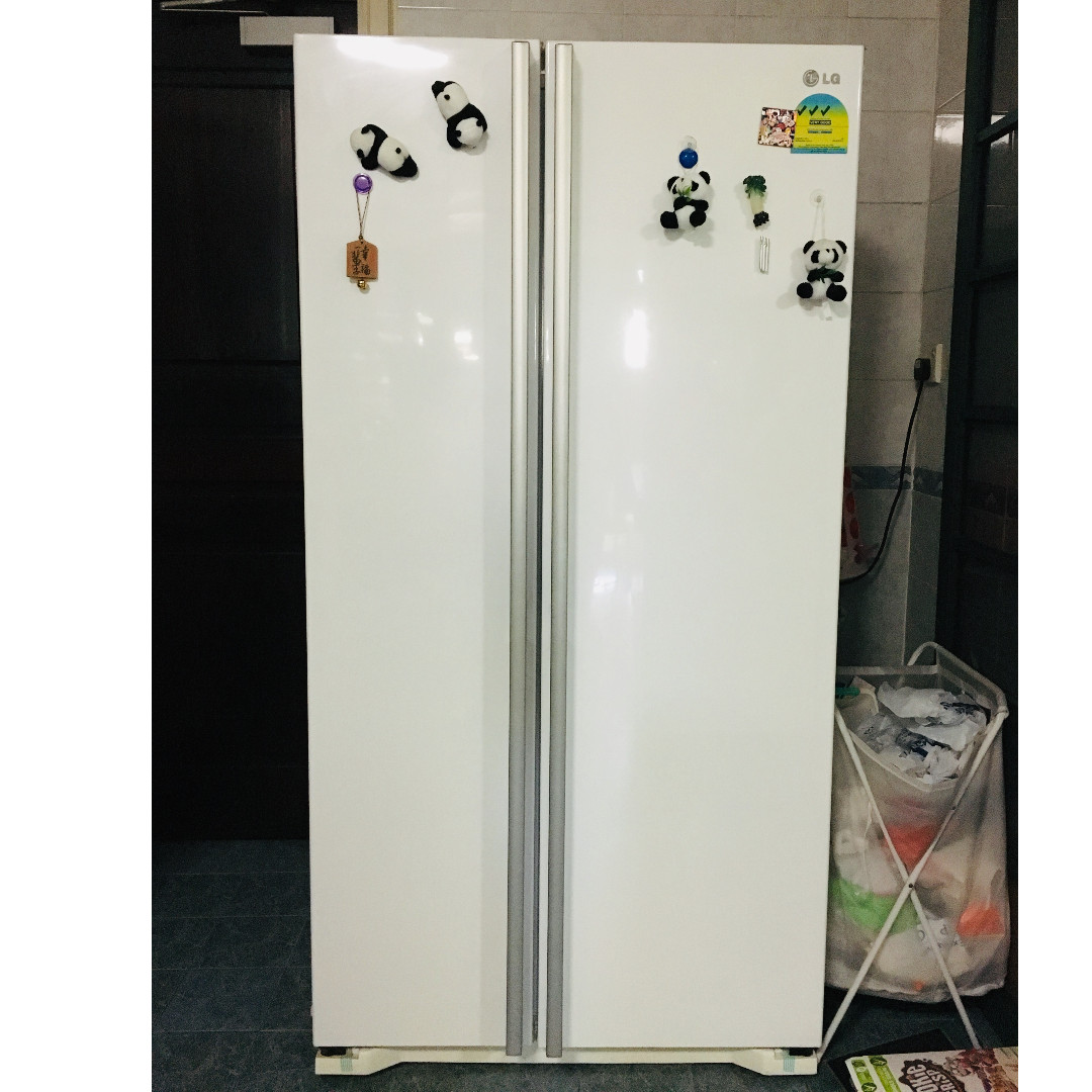 LG 2Door refrigerator, 528L + A free 3seat Sofa and Ottoman , TV
