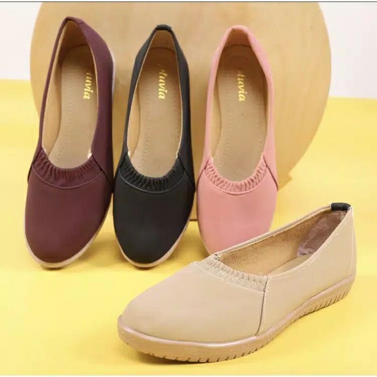 Sepatu Flat Shoes Casual Wanita Vk01 L Sepatu Slipon Slip On