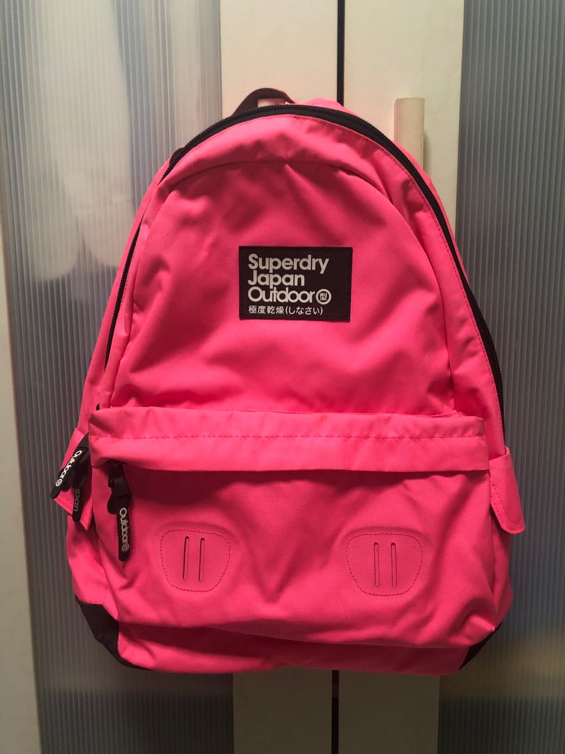 pink superdry bag