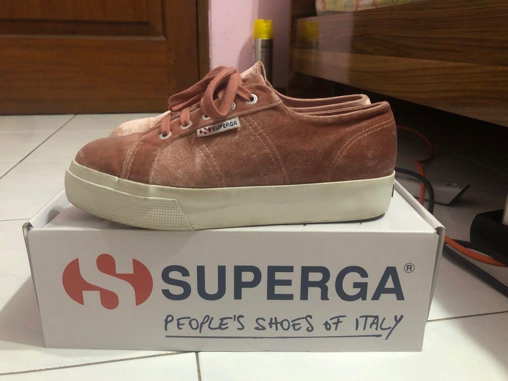 Superga dusty rose velvet hot sale