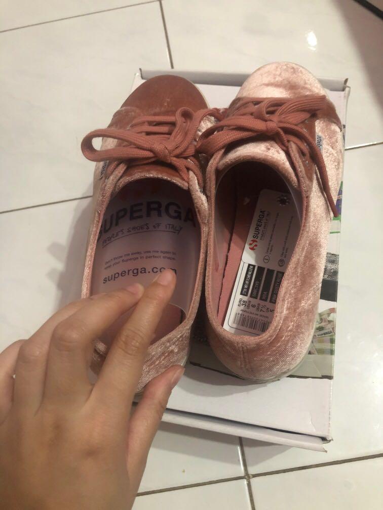Superga dusty rose hotsell velvet