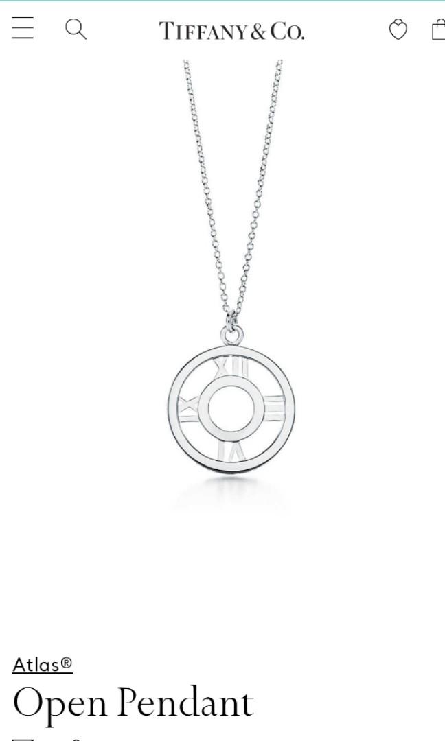 Tiffany Co. Atlas Open Pendant Women s Fashion Jewelry